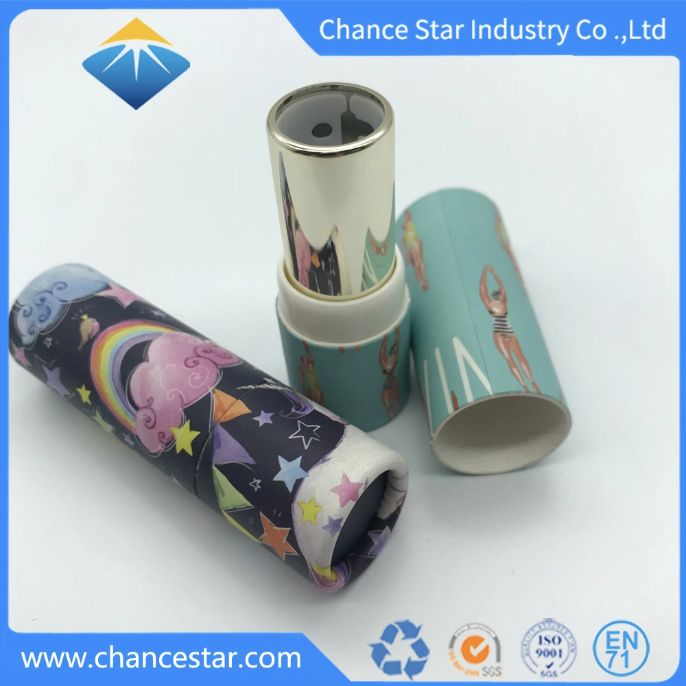 Custom Rigid Paper Tube Lipstick Packaging with All Inner Plastic Cup