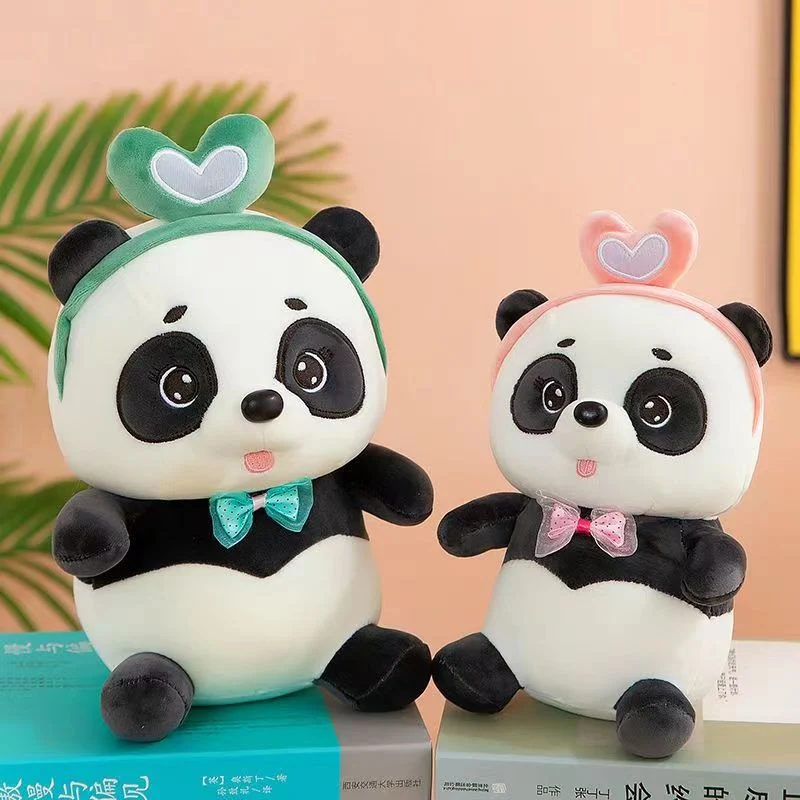 Super Cute Love Panda Doll Plush Toy Cloth Doll Couple Pillow Grabbing Machine Doll