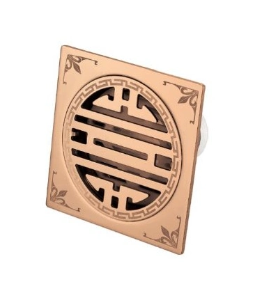 Bathroom Shower Concealed Square Anti-Odor Brass Floor Drain