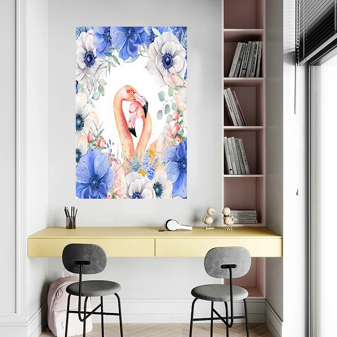 Home Sweet Watercolor Floral Arte Canvas Imprimir vida contemporánea Flores hojas Abstract Pintura