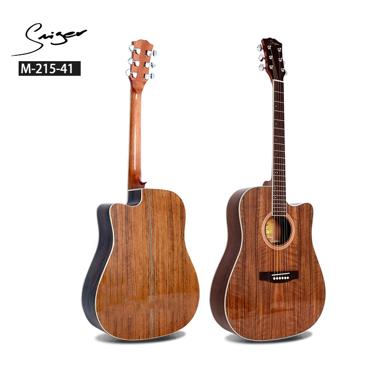 China Guitar Factory High Quality Walnut Plywood Electric Acoustic Guitar
