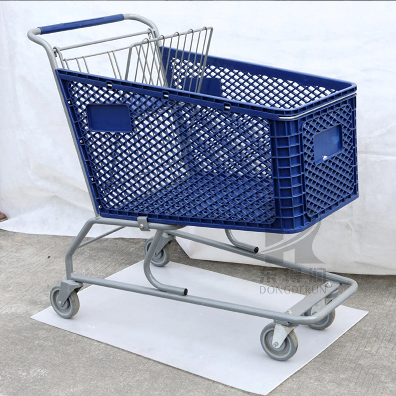 Aisan Style Steel and Plastic Shopping Trolley