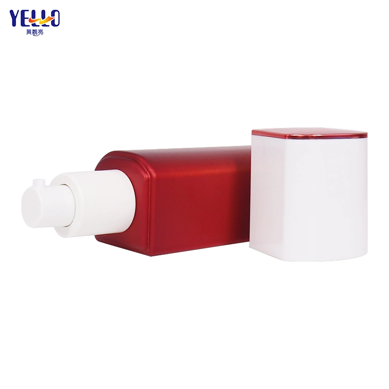 Factory Customized Eco Empty Red Frosted Glass Lotion Pump Bottles and Cream Jar Packaging