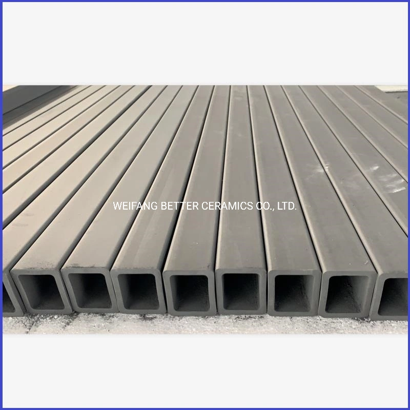 Sintering Silicon Carbide Ceramic Tubes Kiln Furnitures Sisic/Rbsic Beams Square Beams Maximum Operating Temperature 1380 degrees