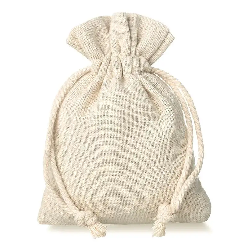 Eco-Friendly 100% Natural Linen Flax Gift and Flower Packing Pouch Bag