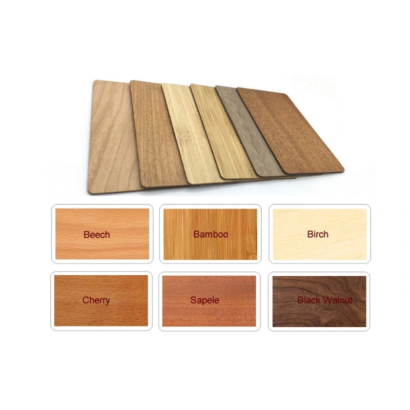 Customization Variety Printable RFID Smart Card Access Control Card Hf 13.56MHz NFC Wood Business Card