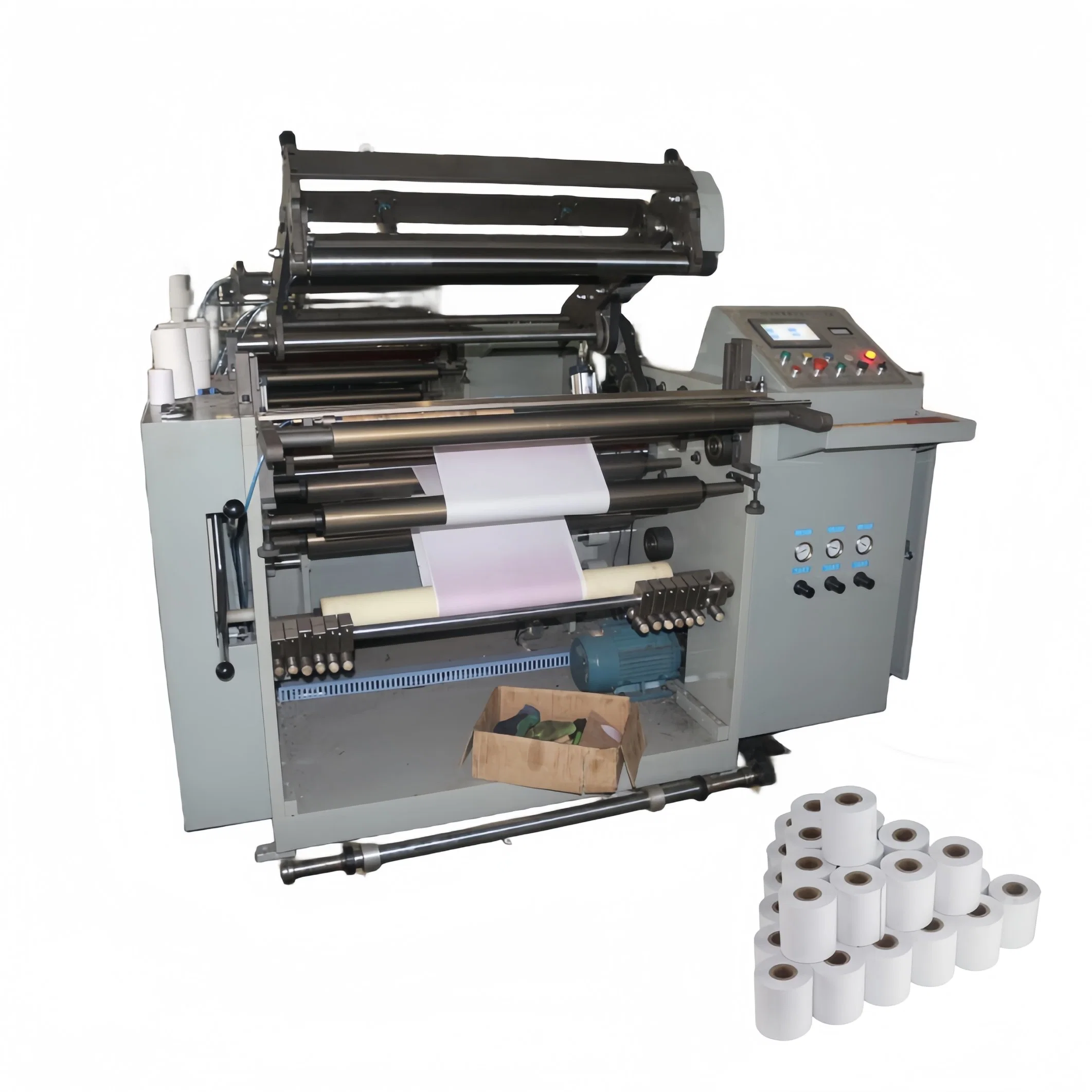 TTR Thermal Transfer Ribbon Roll Printer Slitter Rewinder Machine with Rewind and Printing Slitting