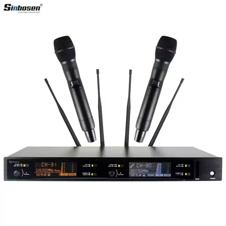 Sinbosen el sistema de sonido Micrófono inalámbrico UHF Axt220d profesionales micrófono digital inalámbrica