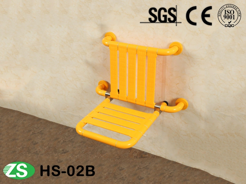 Top Selling Wall Mounted ABS Nylon Shower Seat with Support Leg