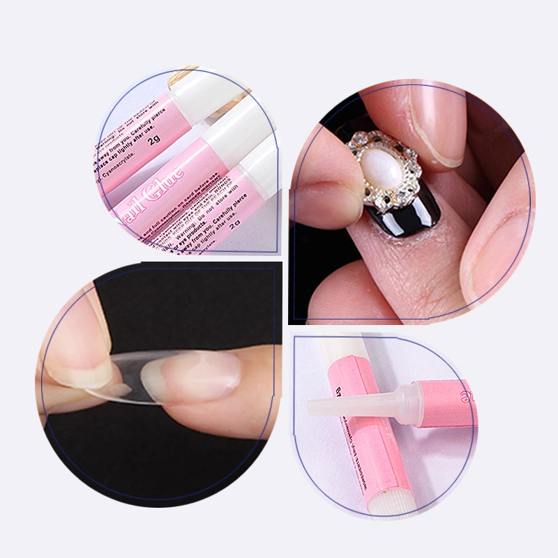 2g uña Consejos Professional pegamento Mini Rhinestones Nail Glue