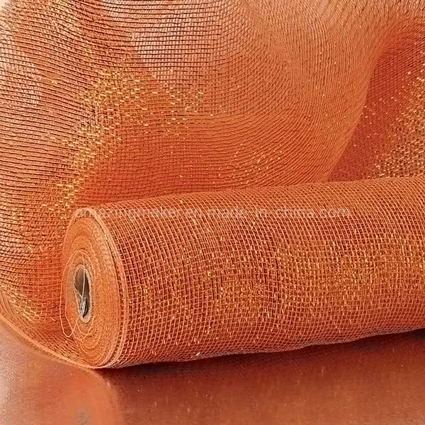 Premium Quality Half-Solid Metallic 21'' Deco Mesh for Wedding Party