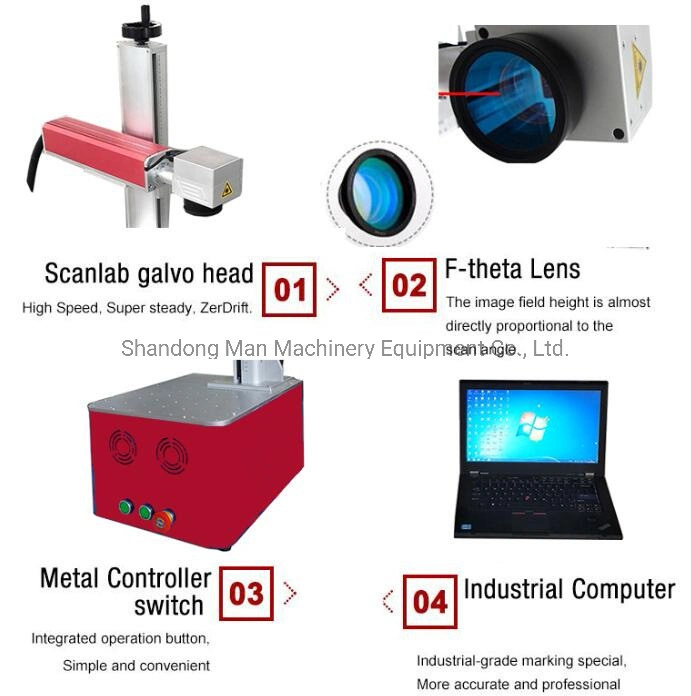 Ipg Cyclops Camera Fiber Laser Marking Machine for Aluminum