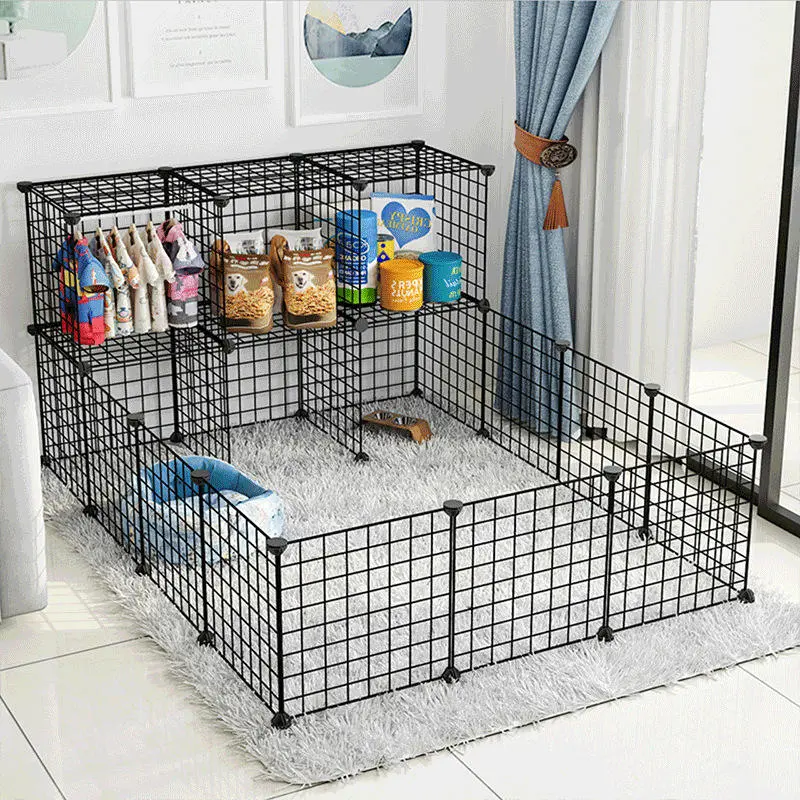 DIY Parc de jeu pour animaux de compagnie 35*41cm Cage portable pour chien, chat, lapin en métal, petite maison pour animaux de compagnie