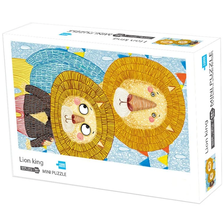 Imprimindo 1000 Unidades Mini Cat Baron Puzzle de papel personalizado