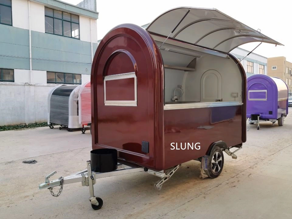 Silang High Quality Customized Wholesale Price Camper Caravan/ Hamburger Street Snack Truck/ Fast Food Concession Camping Kiosk Trailer