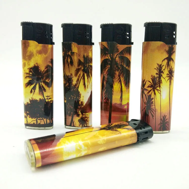 Beautiful Maple Leaf Electric Box with Lighter High quality/High cost performance  Plastic Customerized Cigarette Lighter