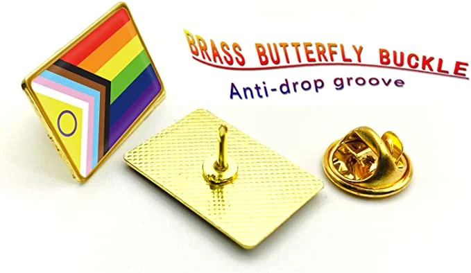 New Pride Design Clothing Work Custom Nurse Rainbow Flag Enamel Pins Gold Plated Badge with Packaging Box