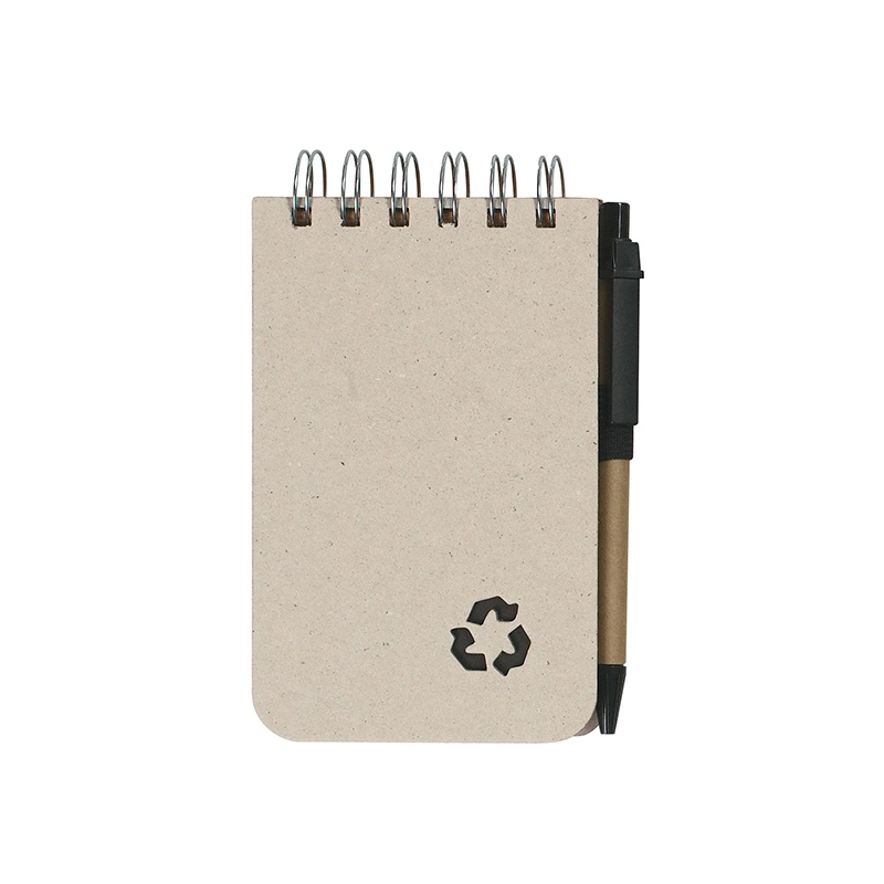 Office Stationery Writing Plain Printed Customized Eco Spiral Custom Notepad with Pen