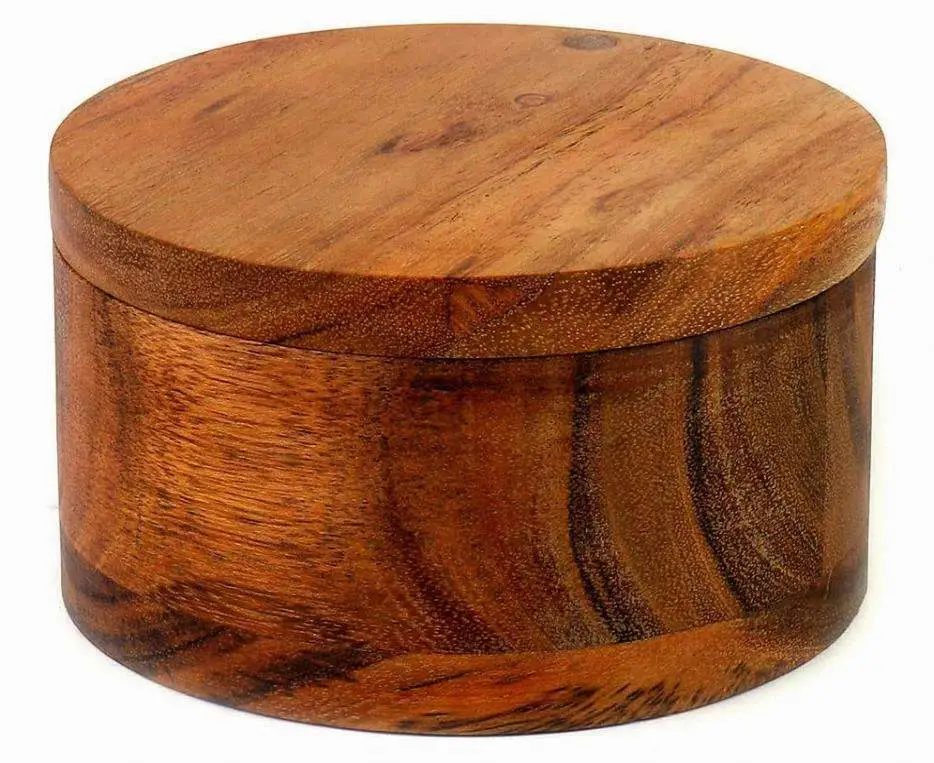 Boîte cadeau ronde en bois/bambou pour montre/stockage de saveurs/emballage/conditionnement.