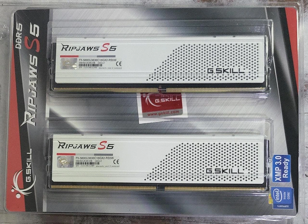 G. Ripjaws habilidades da série S5 32 GB (2 x 16 GB) 288 pinos DDR RAM do PC5 5600 Memória de Desktop Intel XMP 3.0