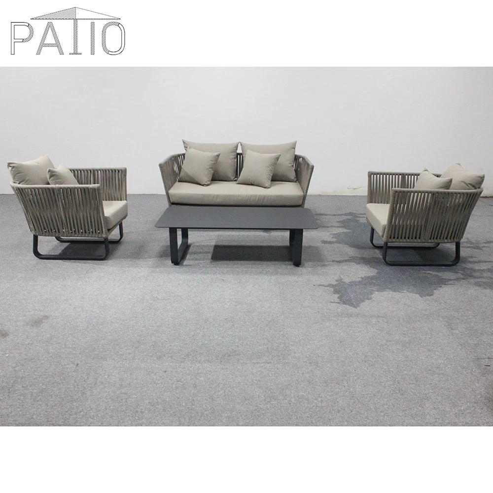 Wholesale/Supplier High quality/High cost performance  Garden Patio Furniture Outdoor Sofa Set with Waterproof Cushions