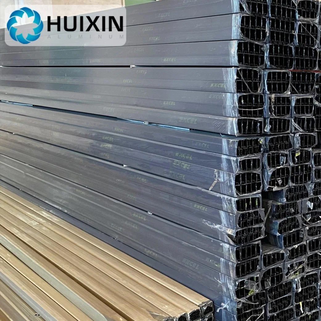 Huixin Fabricante fábrica de la sección del bastidor de aluminio puerta deslizante