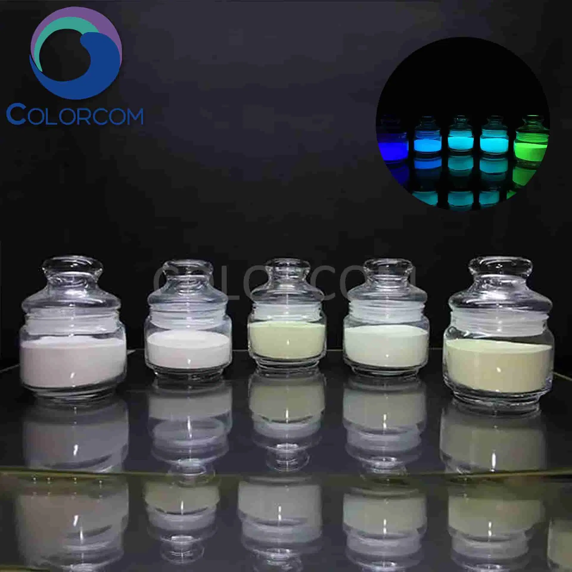 Glow in Dark Powder Blue-Green Photoluminescent Pigment for Textile Printing