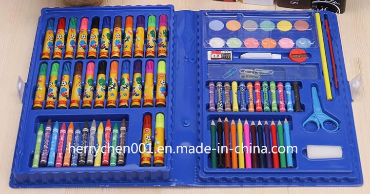 86PCS Crayon, Water Pen Stationery Set, Sky-0086