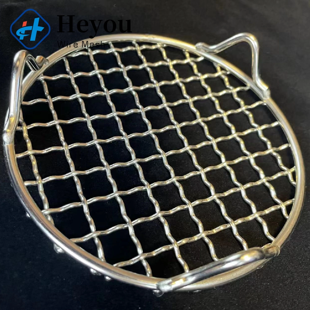 Round Stainless Steel Barbecue Mesh Steamer Oven Thickened Steel Wire Cold Drying Mesh Cake Outdoor Cooling Mesh Baking Tools