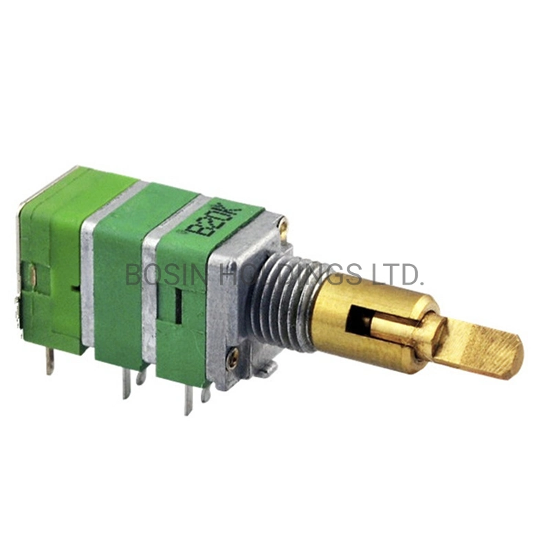 9mm Dual Concentric Shaft Rotary Potentiometer with Push Switch