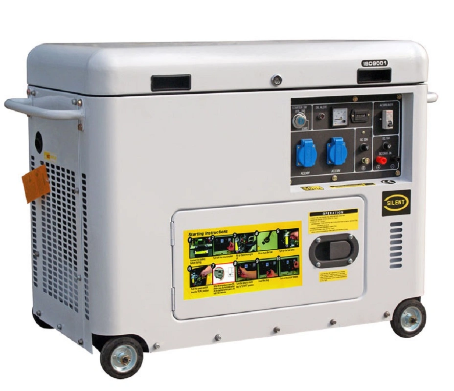 Good Safety 50HZ 6.5KVA 6.5KW 6500W Soundproof Diesel Generator Set