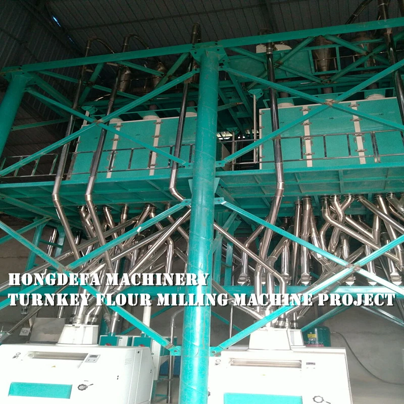 80t/24h Automatic Wheat Flour Milling Machines with PLC Control System