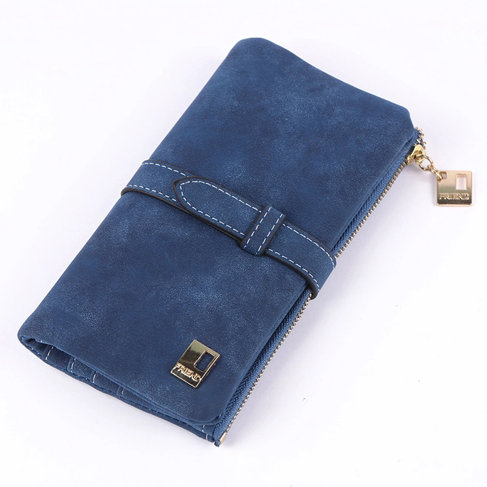 Korean Fashion Retro Frosted Women's Medium and Long Multi-Card Wallet