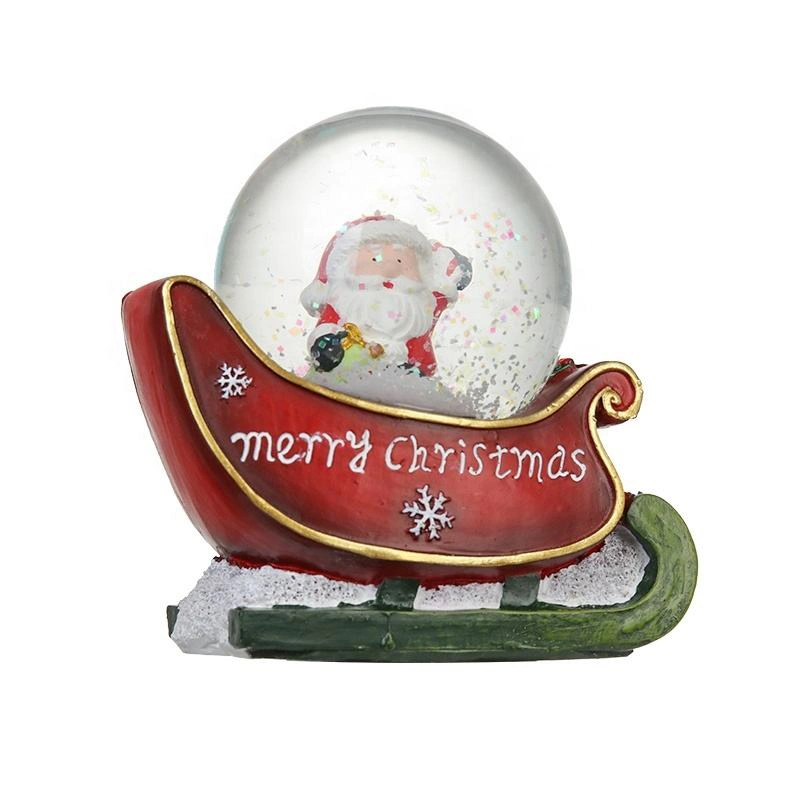 Novo Design Custom Snow Globe resina Crafts Natal Snow Globe Decoração