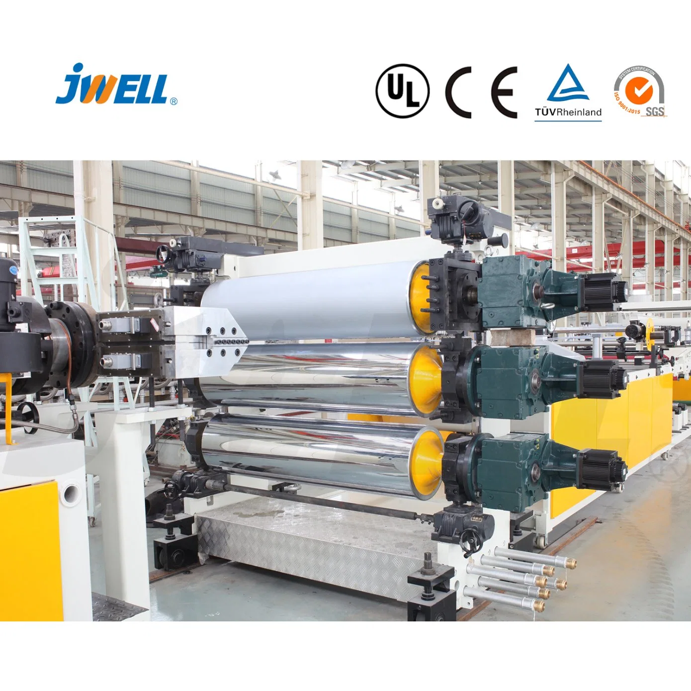 Jwell Low Density PVC Decoration Marble Sheet/Plate/Board Plastic Extrusion Making Machine