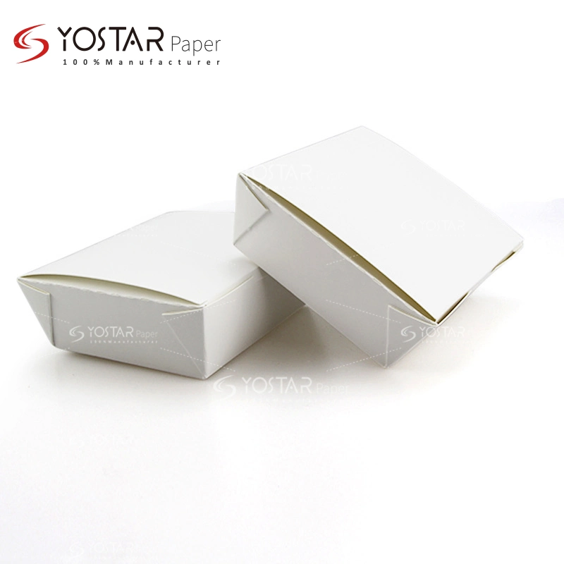 Eco-Friendly Disposable Fast Food Packing White Cardboard Paper Box with Leakproof