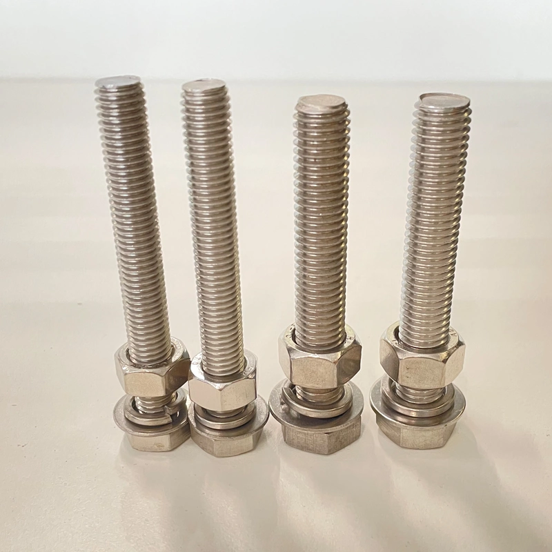 SS304 HDG Zinc Plated A2 A4 Stainless Steel Nut and Hexagon Bolt DIN931 Solar Mounting Fasteners