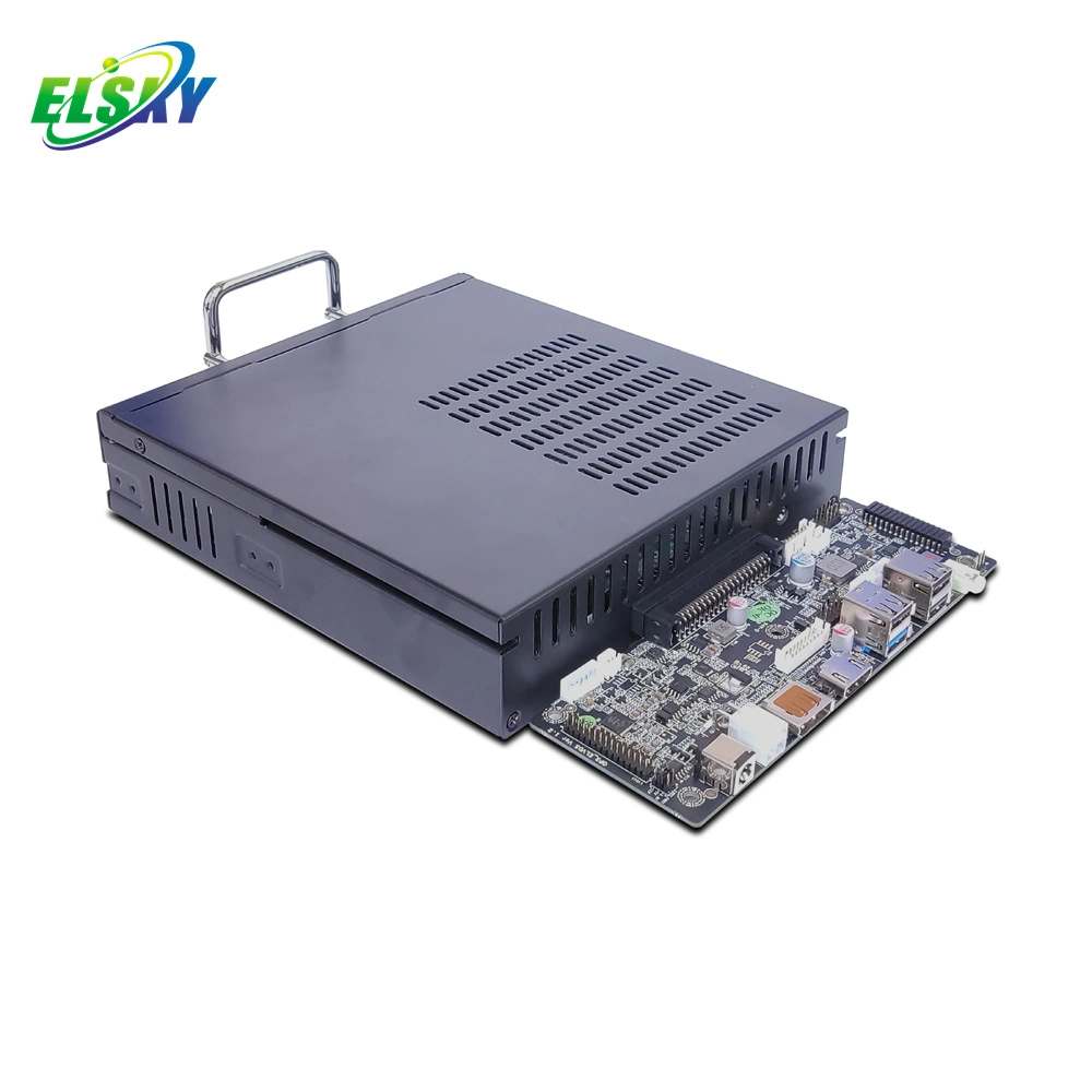 Elsky Thin Fan OPS Computer PC with CPU Haswell LGA1150 4th Gen Core I5-4430 4460 RJ45 LAN 2.5inch SSD OPS-H81