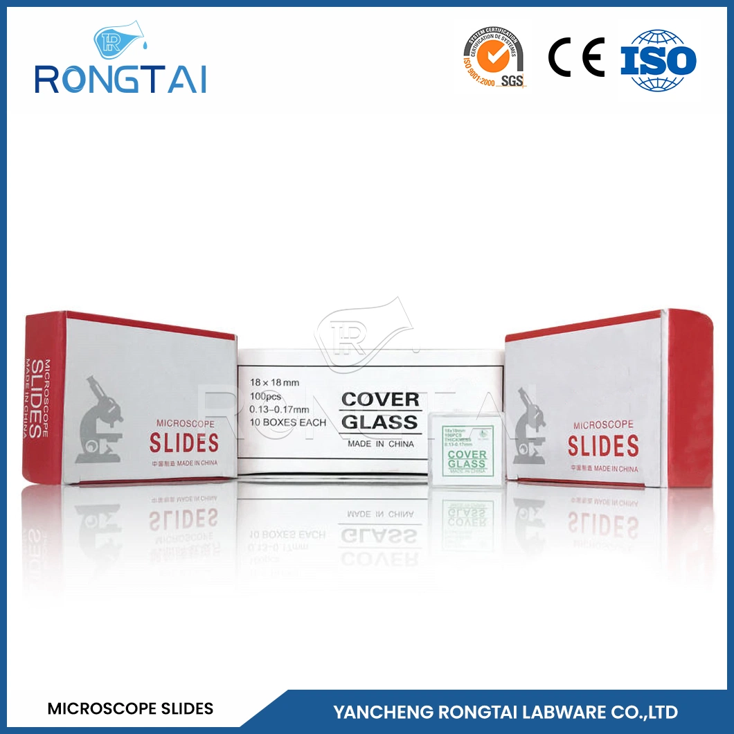 Rongtai Scientific Glass Slides Suppliers Double Frosted Microscope Slides China 7101 7102 7105 7107 7109 Blood Slide Microscope