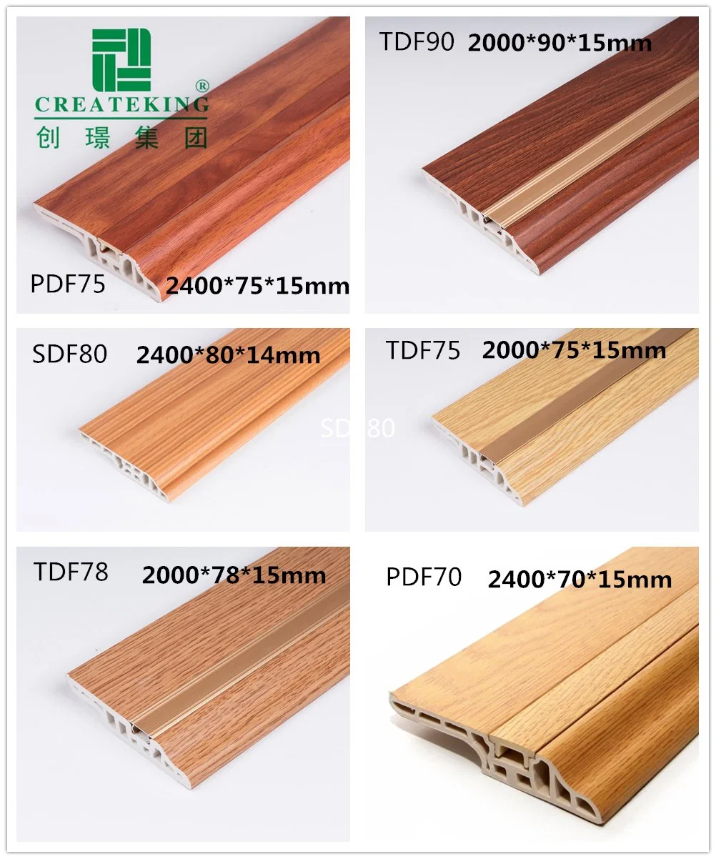 Decorative Baseboard Covers Clips Flexible PVC Wall Skirting Board