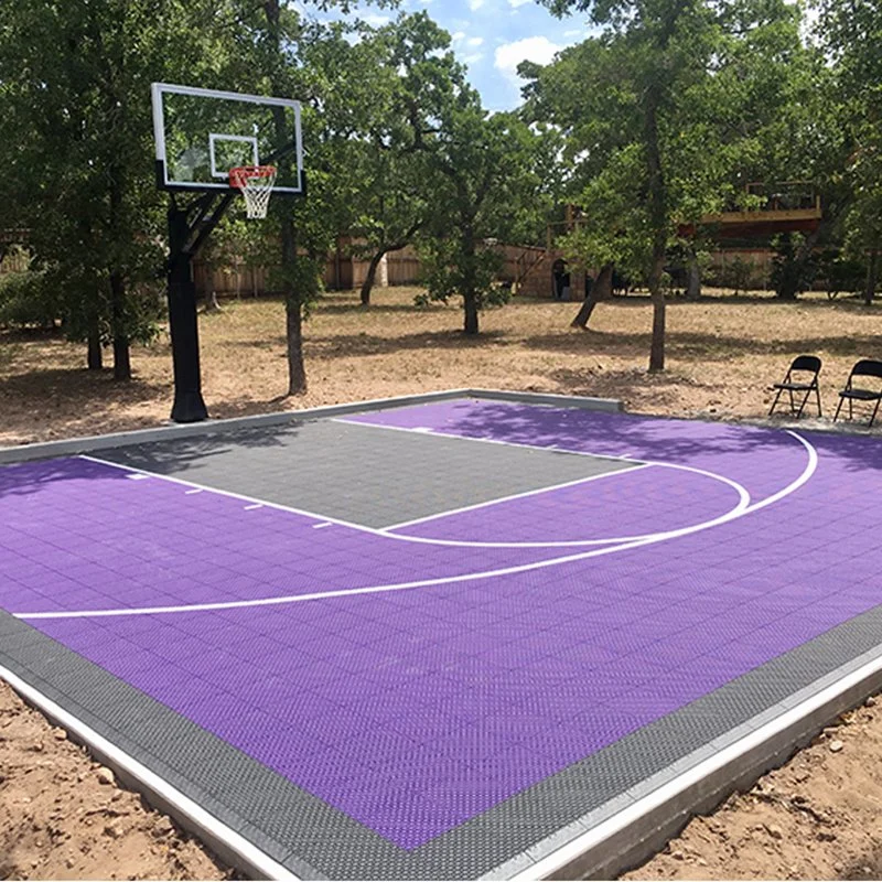 Portable Outdoor Basketball Court Tiles Polypropylene Sports Flooring Material