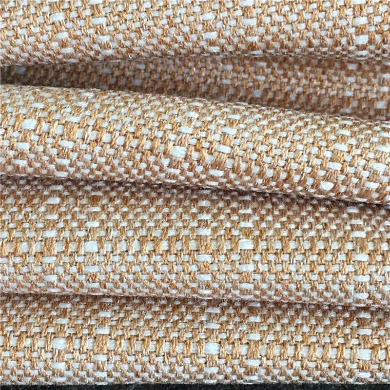 Wholesale Polyester Cation Slub Oxford Anti-Fungus Fabric for Fashion Clothing Plain Fake Hemp Linen Like Tweed Fabric