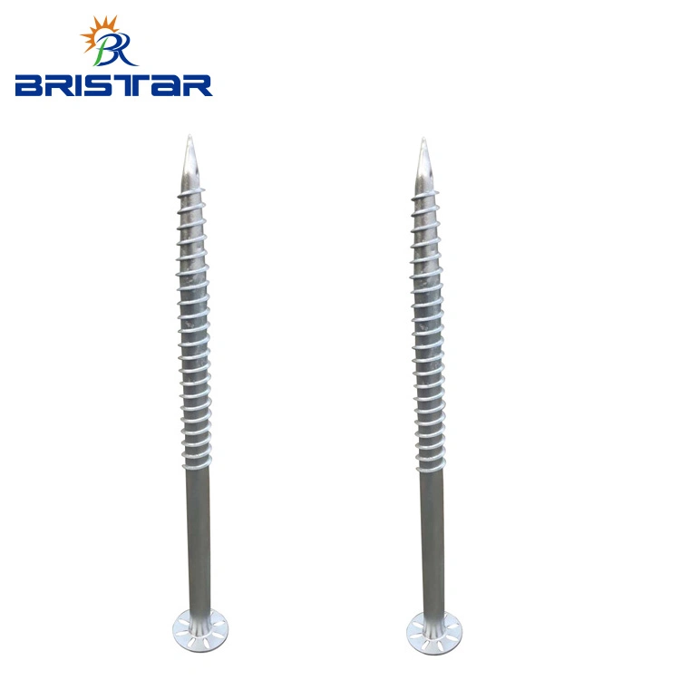 with Round Flange Earth Ground Screw Post Spike Anchor for Ground System