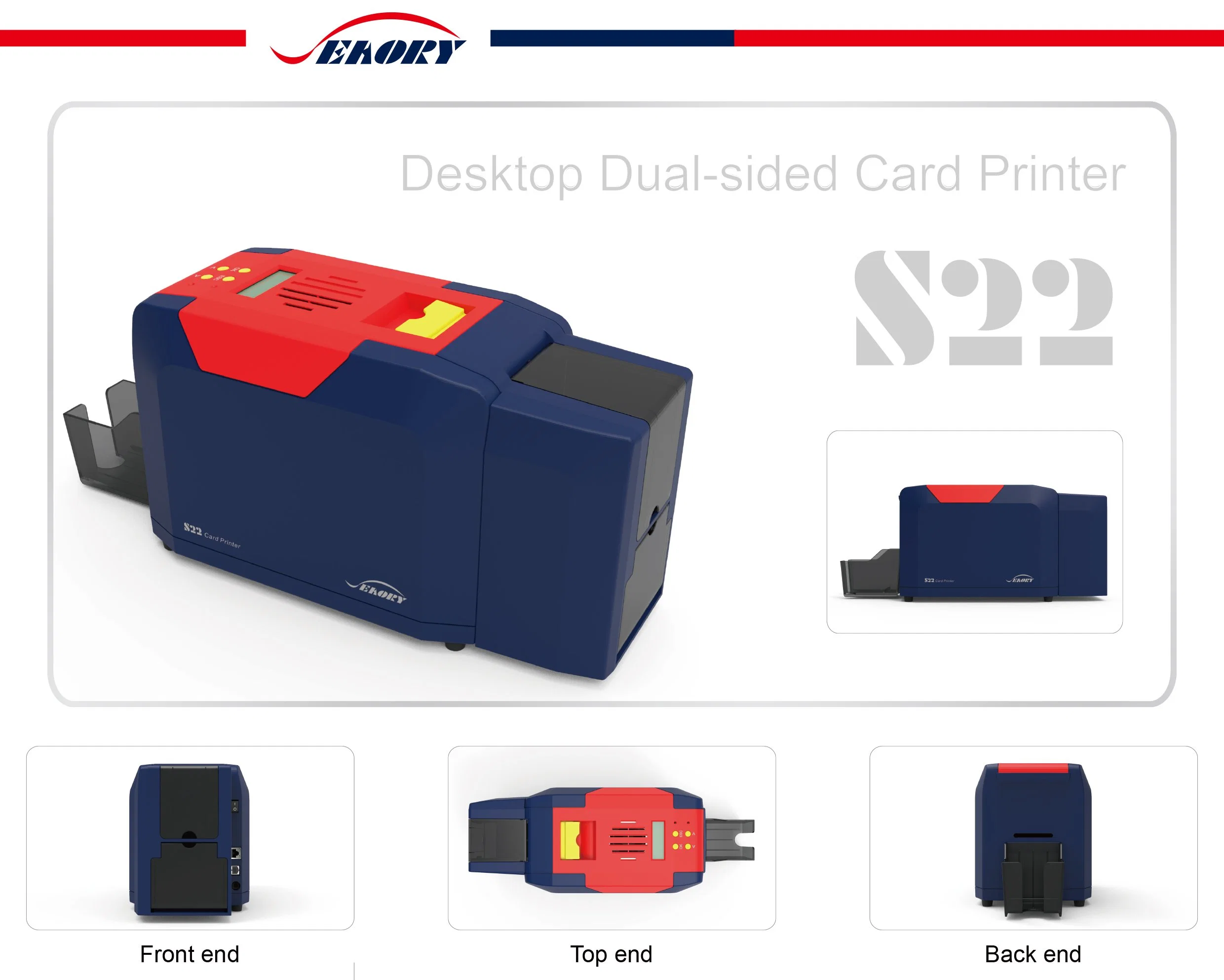 Seaory S22 Employee Badge Membership Card Dual Side ID Card Printer