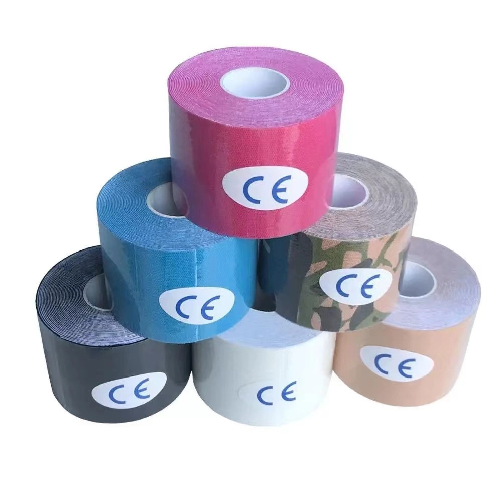 Custom Printed Waterproof Cotton Sports Safety Therapy Adhesive Athletic Kinesiology Muscle Tape