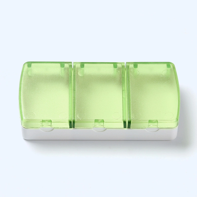 Caja dispensadora de 3 celdas Mini Caja dispensadora de plástico portátil dispensador transparente Caja