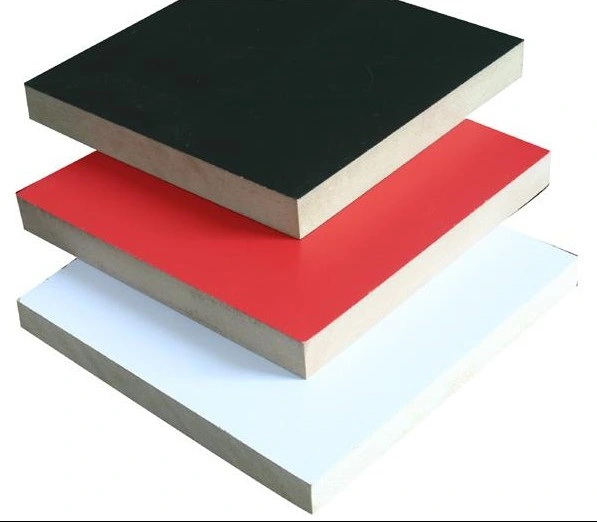 Black Melamine Laminated MDF Board Sheet Wood Price