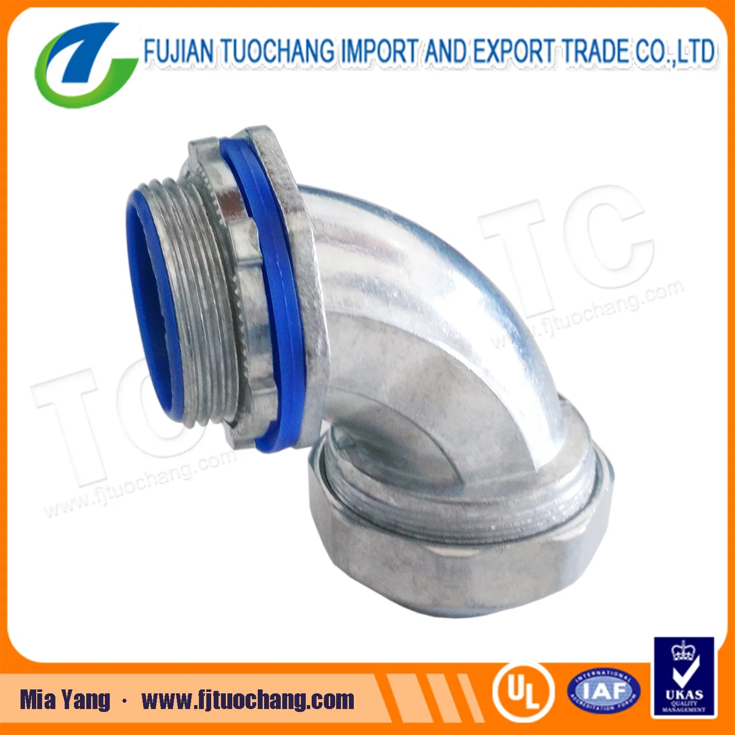 Plastic Gasket Metallic Elbow Rigid Liquid Tight Connector