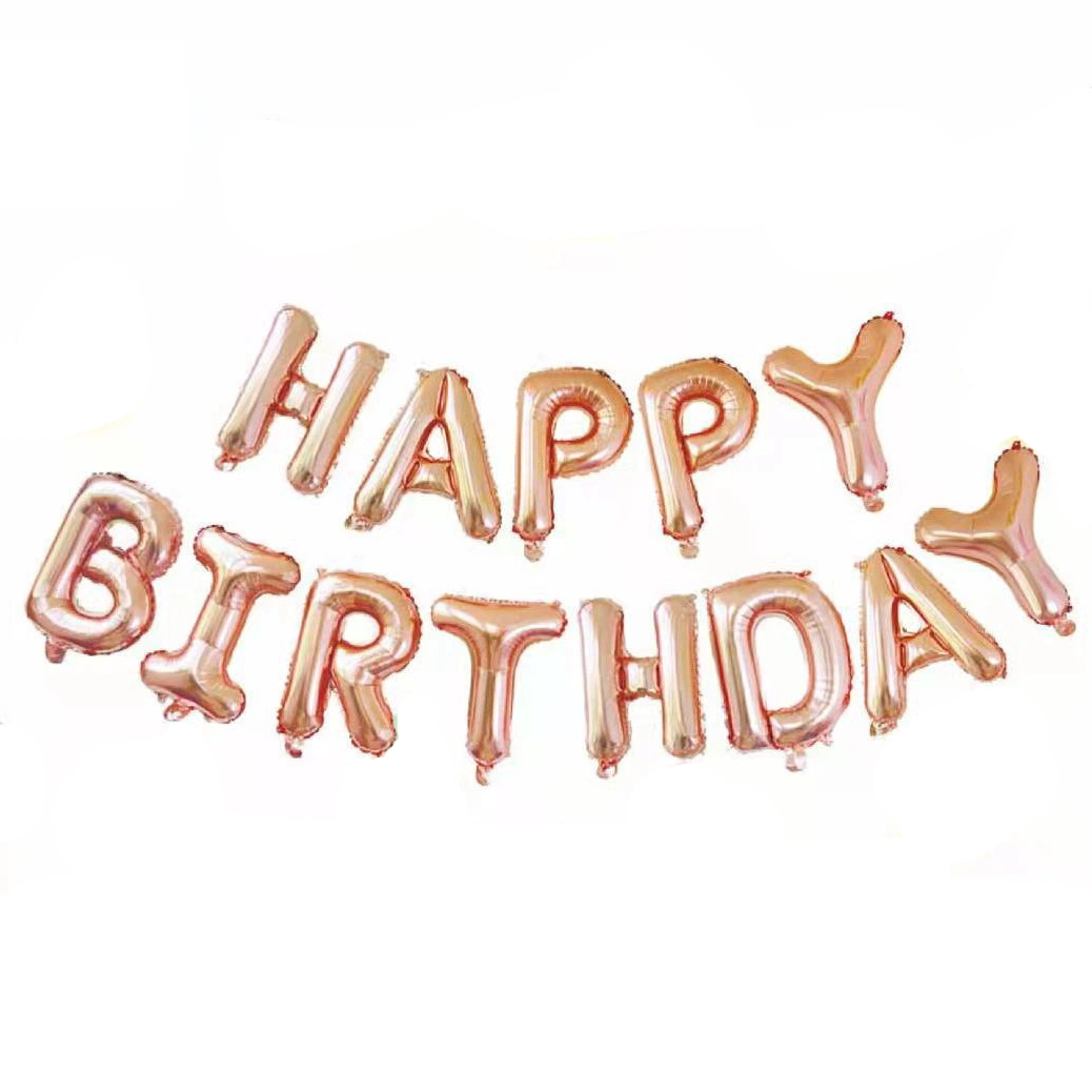 16 Inch Happy Birthday English Letter Aluminum Film Balloon