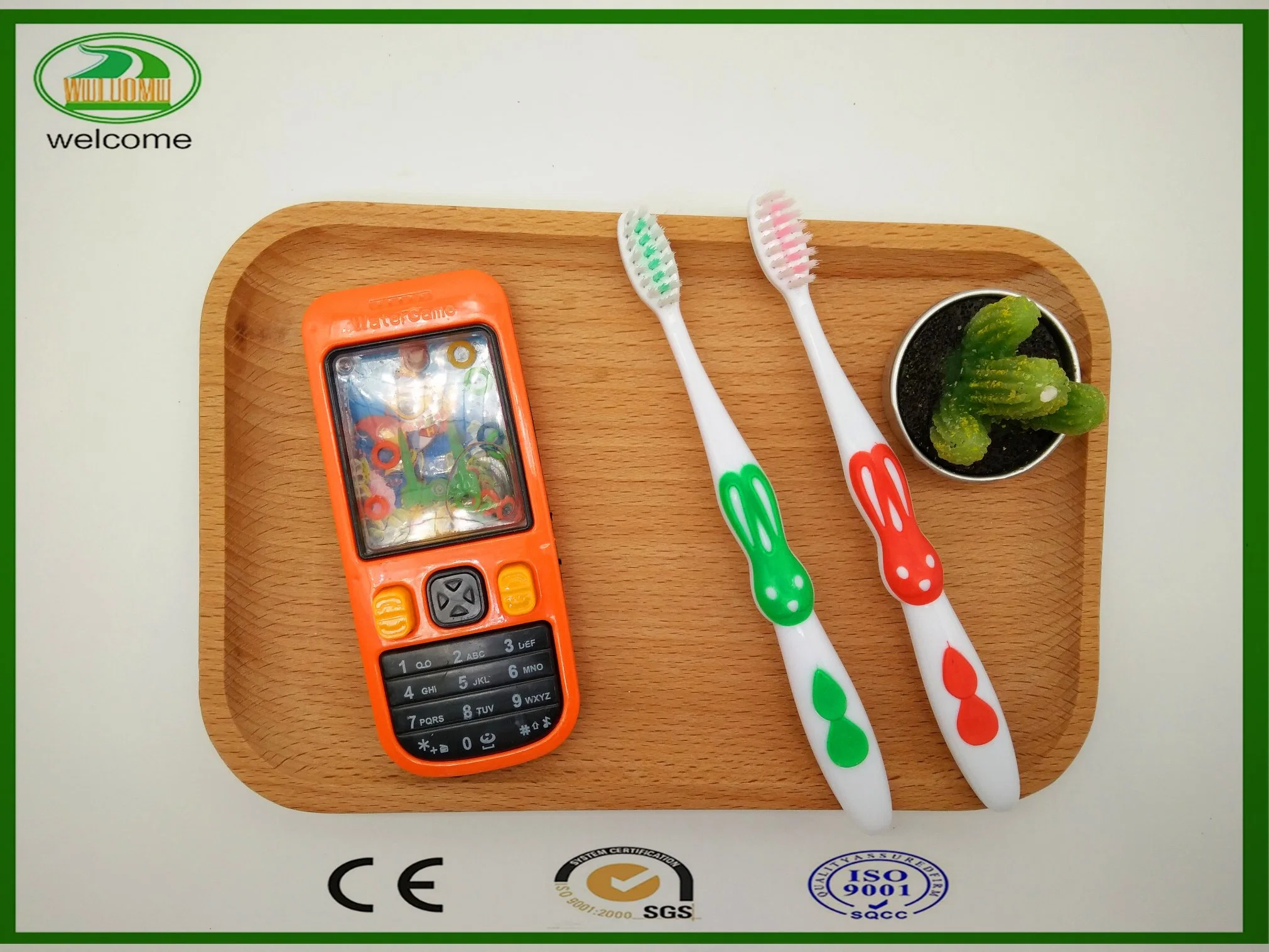 Premium 610 Nylon Bristle Childrens Toothbrush with Water Game